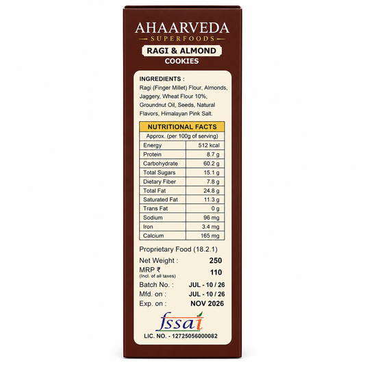Komalika Ragi Cookies 250gm – Crunchy & Calcium-Rich Millet Cookies