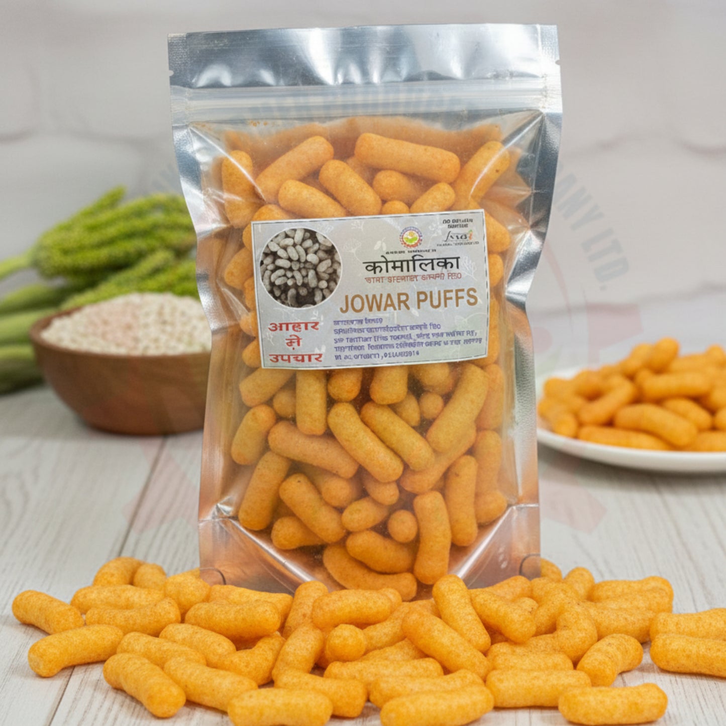 Komalika Jowar puffs, Jowar, Puffs