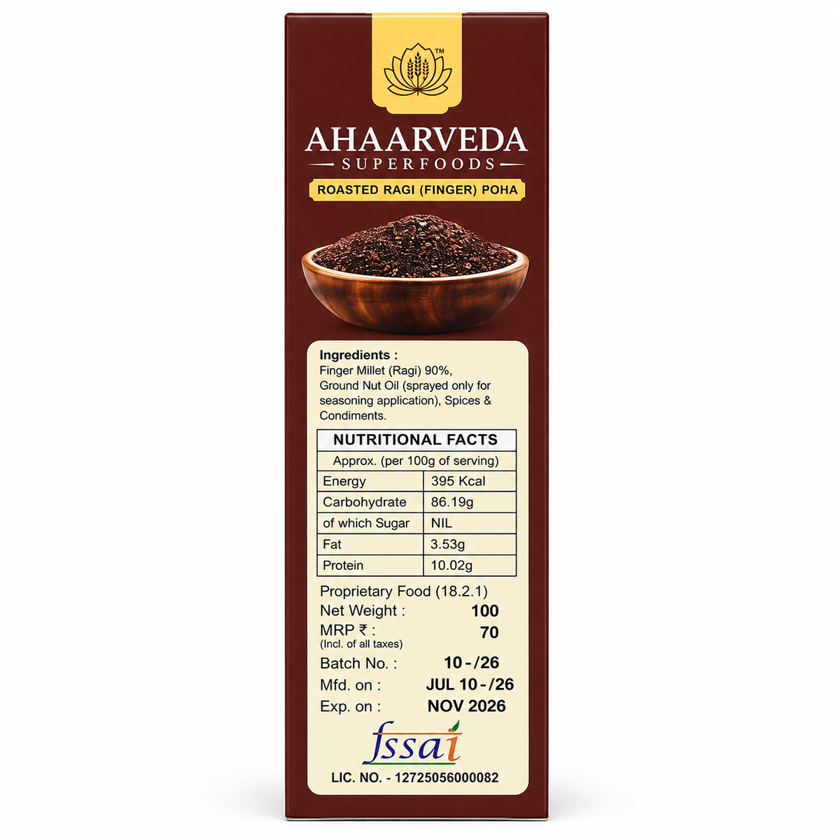 Komalika Roasted Ragi – Wholesome & Crunchy Superfood Snack