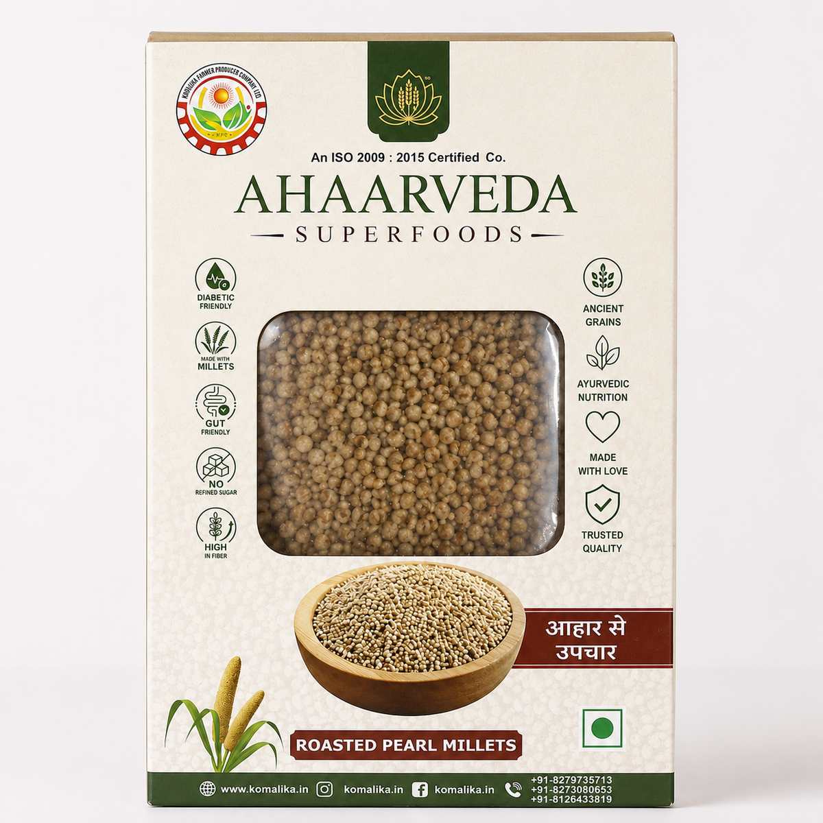 Komalika Roasted Pearl Millets – Crunchy & Nutritious Superfood Snack